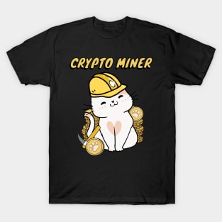 Crypto Miner Persian Cat T-Shirt